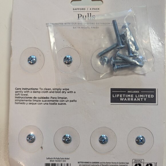 Better Homes & Gardens Safford Cabinet Hardware Drawer Pulls - Silver - 4 Pack - Picture 2 of 2